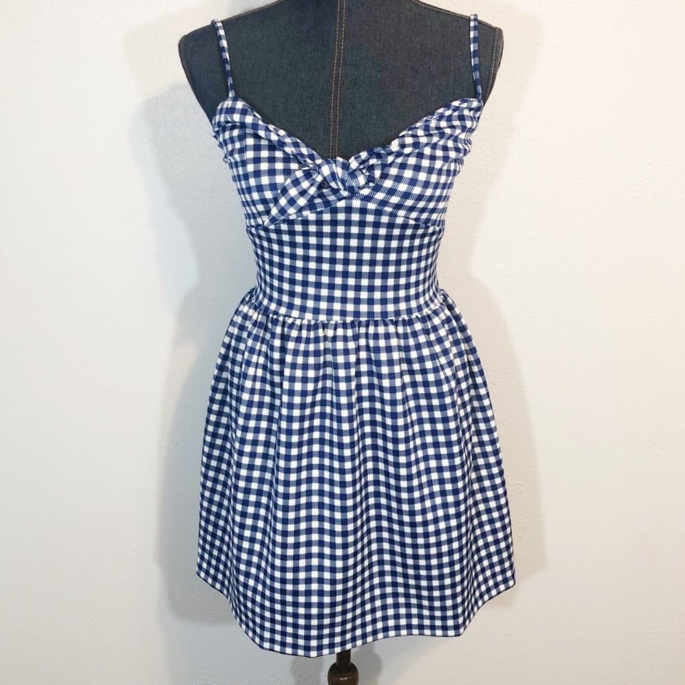 Love...Ady checkered blue white pinup dress small